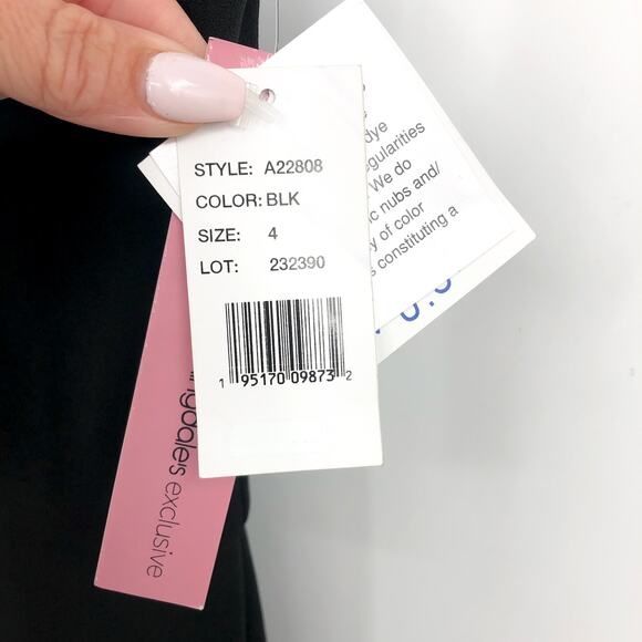 AQUA FORMAL Women's Halter Neck Slit Maxi Gown Size 4 Black Sleeveless NWT - Picture 12 of 13